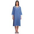 thumbnail image 1 of Moomaya Chemise de Nuit en Coton pour Femmes Imprimée à Col Rond avec Patte de Boutonnage, 1 of 6