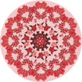 thumbnail image 1 of Ahgly Company Tapis Rond Lavable en Machine Intérieur Transitionnel Rose Profond, 7 Pieds Rond, 1 of 7
