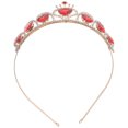thumbnail image 3 of MasteelfCA Diadème Cœur Rouge Descendants Couronne Cœur Bijoux pour Cheveux Couronne de Mariage pour Mariée, 3 of 7