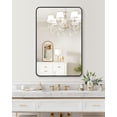 thumbnail image 2 of BeesClover Bathroom Mirrors for Over Sink, Wall Mount Bathroom Mirror, Metal Rounded Corner Framed Vanity Mirror, 2 of 7