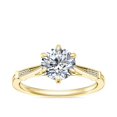 thumbnail image 1 of 0.55 Carat Excellent Round Cut Real Diamond New Design Solitaire Ring for Wedding Solid 18K Yellow Gold Size 11, 1 of 8