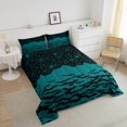 thumbnail image 3 of YST Spider Web Queen Comforter Set,Gothic Halloween Decorations Bedding Set,Navy Blue Bats Birds Duvet Set,Goth Horror Theme Bed Set,Reversible Wildlife Down Comforter for Kids Boys Girls, 3 of 5