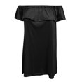 thumbnail image 5 of Pompotops Women's Ruffled Neck Short Sleeve Solid Shirts Blouses Elegant Tunic Tops, 5 of 5