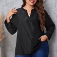 thumbnail image 4 of Pompotops T-shirt Ample à Manches Longues Col Rond Boutonné pour Femmes Grande Taille en Solde, 4 of 8