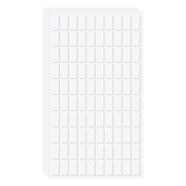Unique Bargains Double Sided Adhesive Dots, 300 Pack Clear Sticky Tack Rectangle Mounting Putty Removable Adhesive Putty. Transparent acrylic adhesive dots with strong adhesion, residue-free removal, and a removable design, suitable for mounting, crafting, scrapbooking, home decor, and office use. Each dot measures 20 x 10 x 0.8mm and features a peel-off backing for easy application on surfaces like paper, fabric, glass, and plastic.