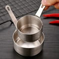 thumbnail image 2 of Bgsha Casserole Antiadhésive Petite Casserole Casserole de Cuisson Tasse à Sauce en Acier Inoxydable avec Poignée Plat à Trempette Restaurant Tasse à Sauce Steak Casserole Chauffe-Lait 100 ml, 2 of 7