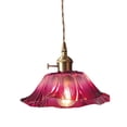 thumbnail image 3 of lionlar Flower Pendant Light Flower Glass Hanging Lamp for Bedside Coffee Restaurant Small, 3 of 9