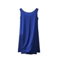 thumbnail image 4 of Timegard Robes de Nuit pour Femmes Col Rond Sans Manches Vêtements de Nuit Confortables Doux Couleur Unie Robe de Nuit Décontractée, 4 of 5