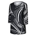 thumbnail image 4 of T-shirt Décontracté à Manches Mi-Longues Imprimé pour Femmes, Col Rond, Mode Printemps; Halloween; Action de Grâce; Noël; Travail; Maison; Quotidien; Rendez-Vous; Anniversaire; Fête, 4 of 8