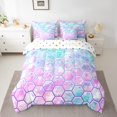 thumbnail image 2 of Erosebridal Bling Galaxy Bedding Sets Queen Size, Abstract Geoemtry Comforter Sets with Sheets, Gradient Sequin print Decor, Reversible, 2 of 5