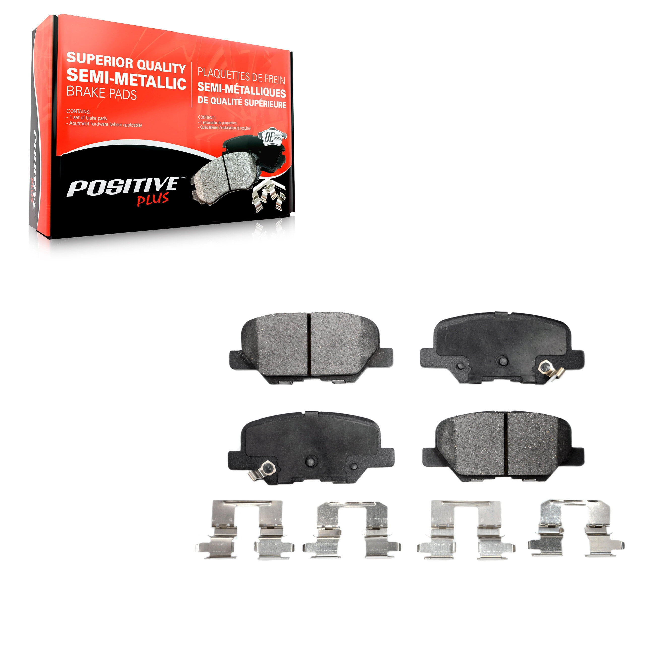 Positive Plus Rear Semi-Metallic Disc Brake Pads PPF-D1679 for Car Mazda 3 Mitsubishi RVR Outlander Sport PHEV 6