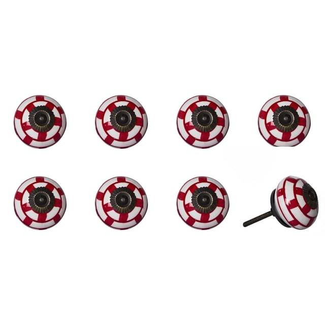 KNOB-IT VINTAGE HANDPAINTED CERAMIC KNOBS (8 Pack) K000001