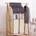 thumbnail image 4 of Cqxid Rangement Textile pour la Maison à Moins de 10 $ Sac à Vêtements Suspendu Organisateur de Sacs à Vêtements Rangement avec Housse Transparente en Pvc pour Support à Vêtements Housse pour Vêtements pour Complets Manteaux Vestes Robe Rangement de Garde-Robe, 4 of 5