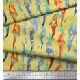 thumbnail image 2 of Soimoi Yellow Modal Satin Fabric Fish Ocean Printed Fabric 1 Yard 42 Inch Wide, 2 of 2