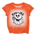 thumbnail image 4 of GDREDA Mignon Halloween T-Shirt à Manches Courtes Imprimé pour Filles Haut Décontracté à Col Rond pour les Festivités d'Automne Rouge Brique,12-13 Ans, 4 of 4