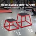 thumbnail image 2 of KFFKFF Jumping Step Box, 18" Height, Steel Constructed Plyo Platform, Non-Slip Exercise Box for Home Gym, Red, Enhances Conditioning and Strength, 2 of 9