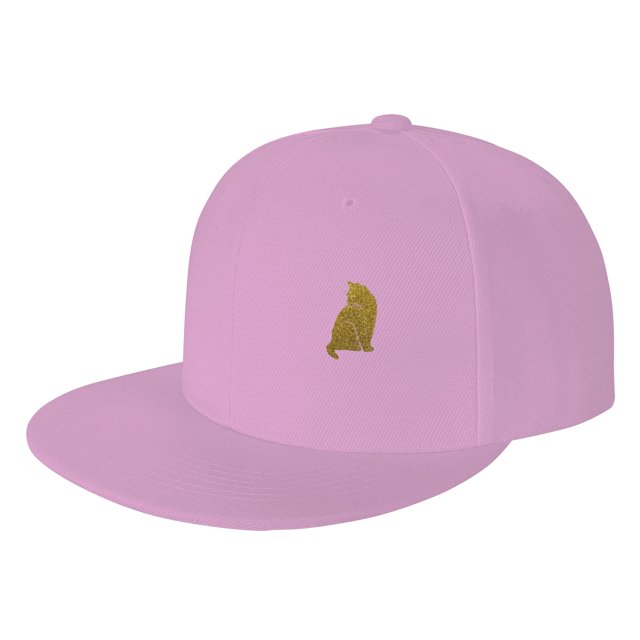 ZICANCN Golden Cat Pattern Baseball Caps, Trucker Hats for Men And Women, Adjustable Breathable Flat Caps, Pink