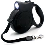 Retractable Dog Leash - 16.4ft Retractable Heavy Duty Dog Leash with Flashlight, Free Movement, One Button Disconnect and Lock, Dog Leash for Small Do