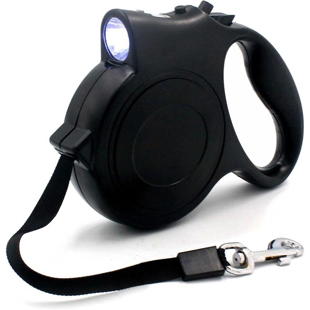 Retractable Dog Leash - 16.4ft Retractable Heavy Duty Dog Leash with Flashlight, Free Movement, One Button Disconnect and Lock, Dog Leash for Small Do