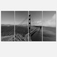 thumbnail image 2 of Golden Gate Bridge in Gray Panorama - Sea Bridge Canvas Art Print, 2 of 3