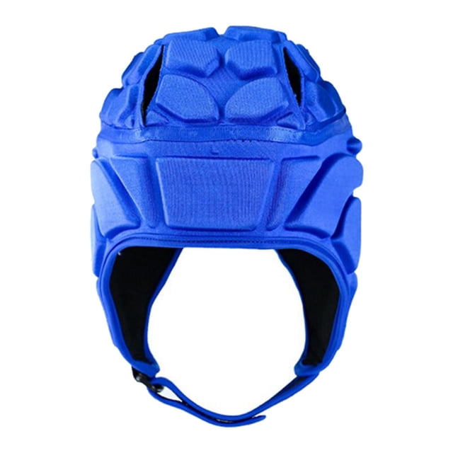 High Density EVA Rugby Soft Headgear Soccer Scrum Protector Hockey Skateboard Protective - Blue XL