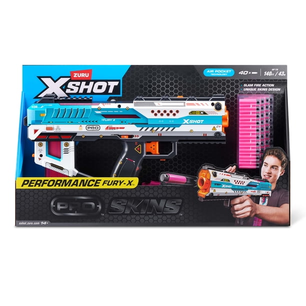 XSHOT SKINS Pro Series Fury-X by ZURU with 40 Darts, Air Pocket