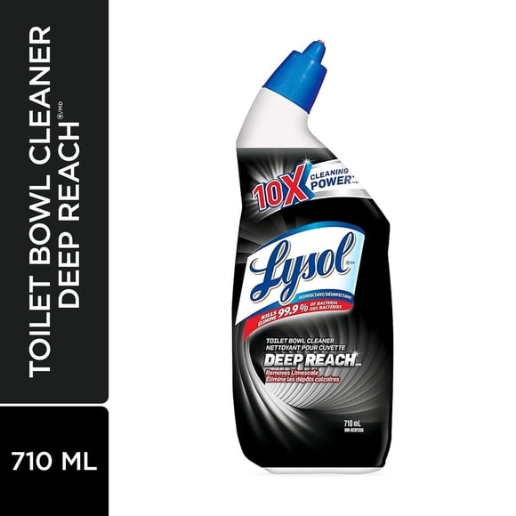 Lysol Nettoyant pour cuvette de toilettes, Action en profondeur, élimine le calcaire, pour nettoyer et désinfecter, enlever les taches, puissance de nettoyage 10x, 710ml