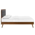 thumbnail image 4 of Modway Willow Queen Wood Platform Bed With Splayed Legs in Walnut Charcoal, 4 of 11