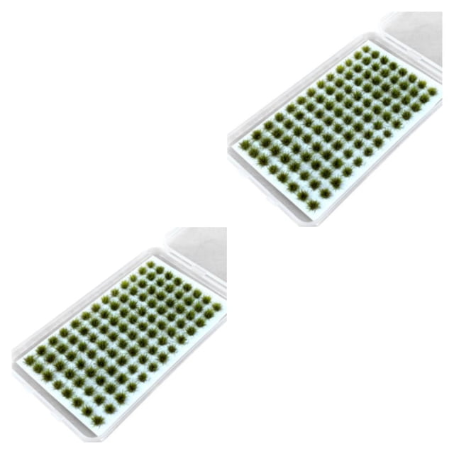 Youkk Resin Mini Grass Tuft Low Maintenance Miniatures Static Grass Tuft For Versatile Long-lasting No.4 2Set