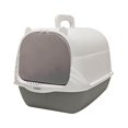 thumbnail image 2 of fastboy Cat Litter Box with Lid Portable Anti Splashing Easy Tidy Handle grey, 2 of 9