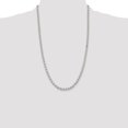 thumbnail image 3 of Diamond2Deal 925 Sterling Silver 4 mm Diamond-cut Rolo Chain Necklace for Women 26", 3 of 6