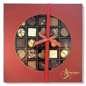 Andy Anand Authentic Belgian Boîte cadeau de truffes de chocolat - 25 Chocolats importés européens fabriqués à la main, Chocolat importés européens, Délices gourmands sans gluten, Indulgence parfaite (7.8 Oz)