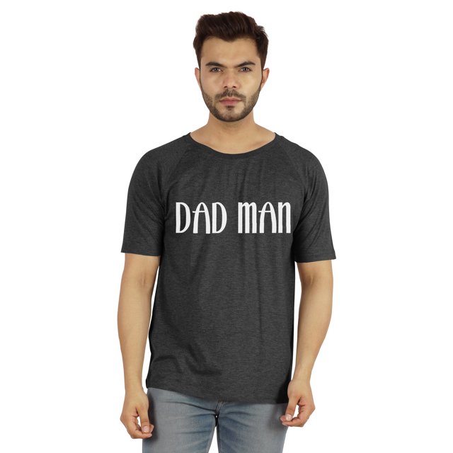 Inkmeso T-shirt Graphique Imprimé « Dad Man » pour Homme en Jersey de Coton à Col Rond pour Papa