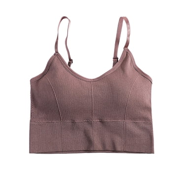 MIASHUI Soutien-Gorge pour Femmes Camisole avec Soutien-Gorge Intégré Débardeurs pour Femmes Bretelle Camisole Extensible avec Soutien-Gorge à Bonnets Rembourrés Intégré