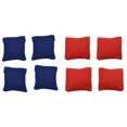 thumbnail image 1 of Ensemble de 8 Pcs de Sacs de Haricots à Trous de Maïs Résistants aux Intempéries, Double Piqûre, Taille Ajustable, Remplis de Sable, Rouge Bleu, 1 of 4