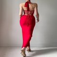 thumbnail image 2 of Robe de Soirée à Manches Longues pour Femme en Licol pour l'Été, 2 of 3