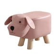 thumbnail image 2 of GROWTH TANK Animal Footstool Foot Rest Step Stool Kids Learning Stool Bench Cartoon Pouffe Chair Shoe Changing Stool for Entryway Bedroom Pink dog, 2 of 9