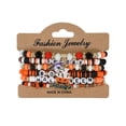 thumbnail image 1 of B Beaded Bracelet Set Gothic Layered Design For Women Accessories Jewelry Gift Stretch Fit Stackable Araneid Pumpkin Theme Resin Craftwork Party Fashion Durable Material Adjustable Size, 1 of 7