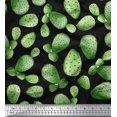thumbnail image 1 of Soimoi Black Velvet Fabric Cactus Tree Decor Fabric Printed Yard 58 Inch Wide, 1 of 5