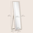 thumbnail image 3 of HOMCOM 64" x 21" Full Length Mirror, Rectangular Full Body Mirror, White, 3 of 10