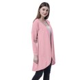 thumbnail image 3 of Moomaya Womens Full Sleeve Hi-Lo Shrug Rounded Hem Long Cotton Summer Cardigan, 3 of 7