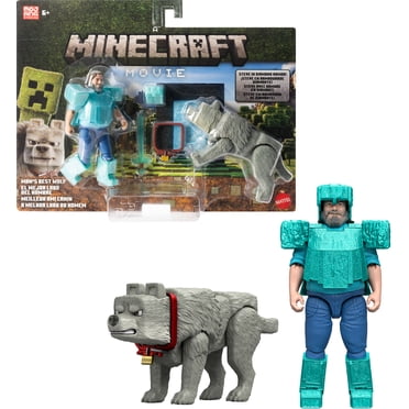 Minecraft Man’s Best Wolf Pack with 2 Action Figures & 2 Accessories, Set Inspired by the Movie - Walmart Exclusive