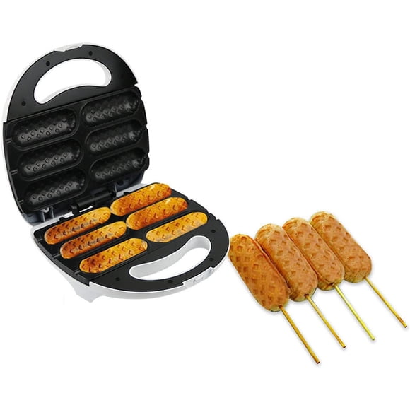 Machine à Gaufres et hot-Dogs 750W, Machine à Muffins et hot-Dogs Française Antiadhésive (Prise US 110V)