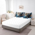 thumbnail image 4 of YST Leopard King Comforter Set - 7-Piece Blue Rose Bedding Ensemble, King, 4 of 5