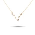 thumbnail image 3 of pitrice Ins Constellations Theme Friendship Necklace Rhinestone Comfortable Delicate with Display Card Pendant for Lover Festival Gifts Pisces gold, 3 of 5