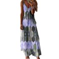 thumbnail image 1 of Bellella Robe Longue à Bretelles pour Femmes, Robe d'Été, Combinaison, Robe Maxi, Mode, Ligne A, Fête, Bleu Paon, 5TG, 1 of 2