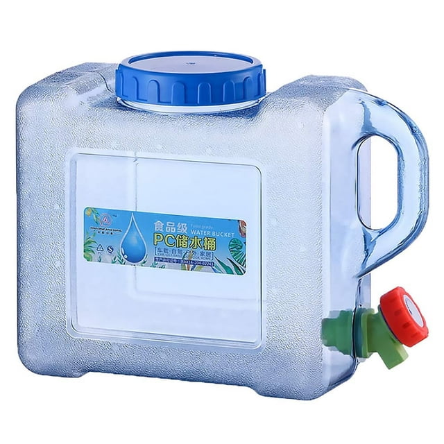 HLONK 5-22L Water Container with Faucet Portable Plastic Bucket with Faucet Easy to Clean BPA Free Drinking Water Holder Suitable for Outdoor Camping Party RV School Hospital Emer