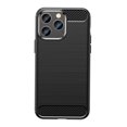 thumbnail image 1 of PANDACO Black Brushed Metal Case & Screen Protector for iPhone 14 Pro, 1 of 4