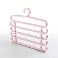 thumbnail image 4 of WRKEKC Clearance 5-Tier Trouser Rack - Pants Hanger with Clips | Space-Saving | Black/White | Closet Organizer, 4 of 6