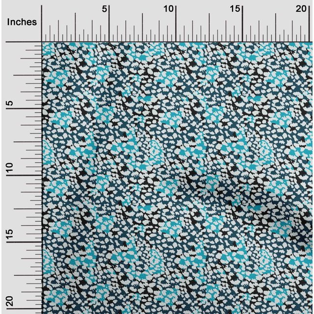 oneOone Cotton Cambric Turquoise Green Fabric Animal Skin Craft Projects Decor Fabric Printed By The Yard 56 Inch Wide-4HC